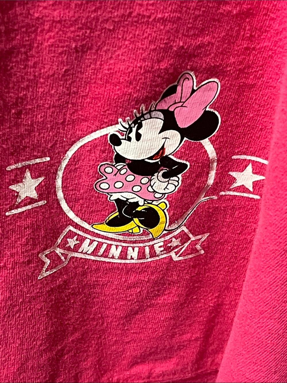 Preowned Disney Pink Minnie Mouse Long Sleeve Pullover Sweatshirt Teen Size . - Picture 4 of 15